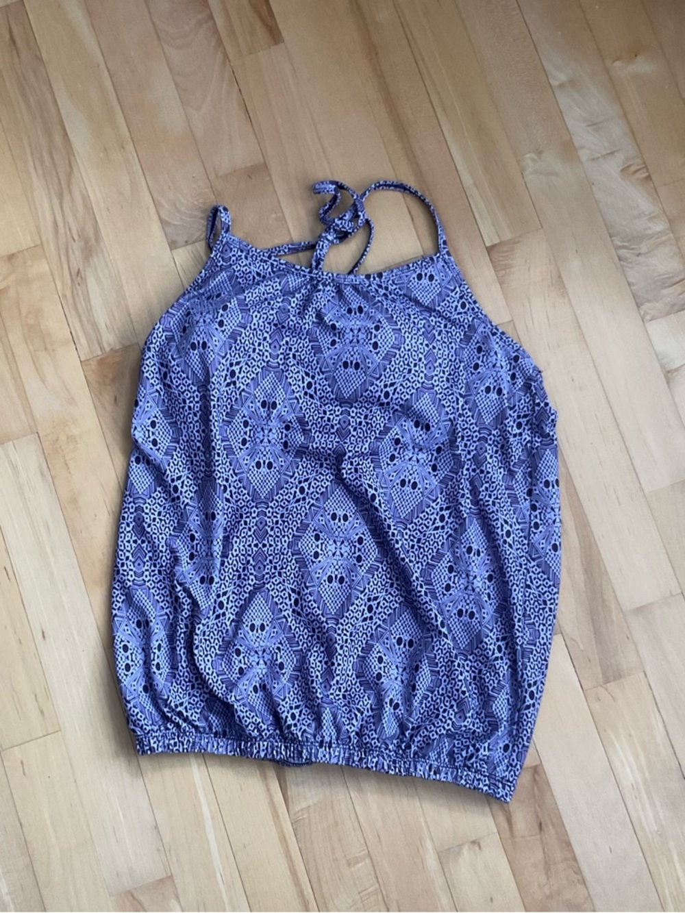 Prana Purple Patterned Halter Tank